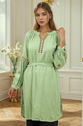 Embroidered Collar Line Turkish Imported Top